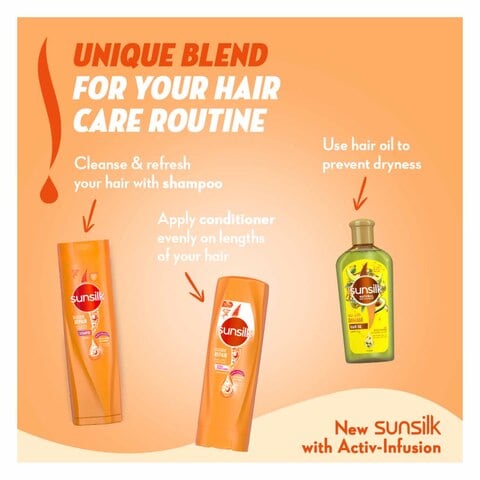 Sunsilk Conditioner, To Instantly Repair Damaged Hair, with Keratin, Almond Oil &amp; Vitamin C, 350ml