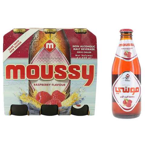 Moussy Malt Beverage Raspberry Flavor Glass 330 Ml 6 Pieces