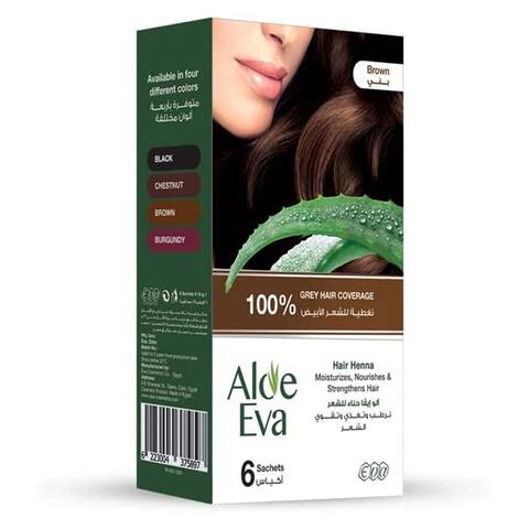 اشتري الو ايفا حنة شعر - بني - 6 أكياس في 10 جرام في مصر