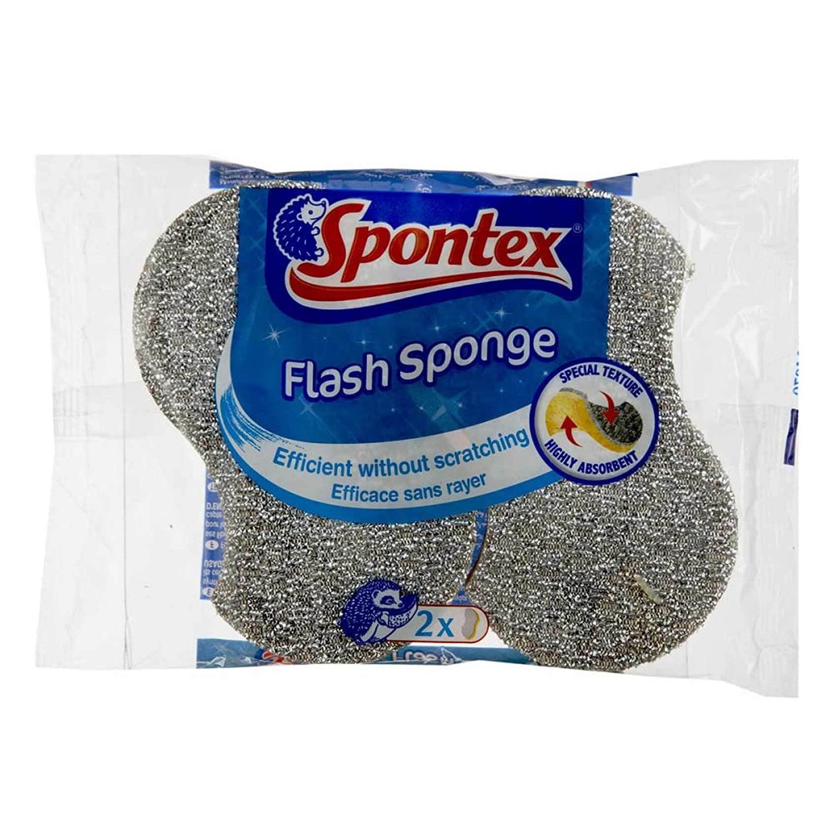SPONTEX Flash Sponge - 2 Count (Pack of1)