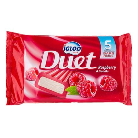 Igloo Duet Raspberry And Vanilla Ice Cream 65ml Pack of 5