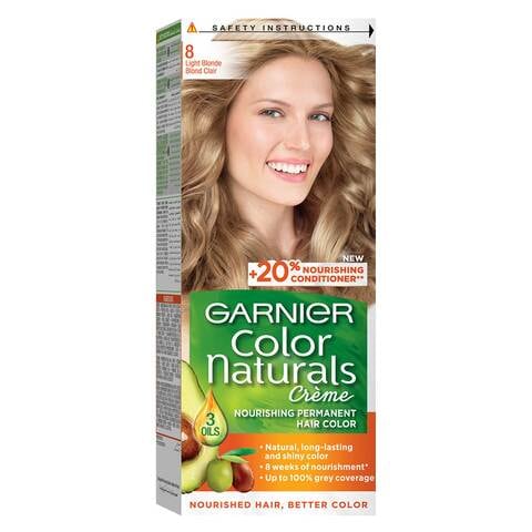 Garnier Color Naturals Creme Nourishing Permanent Hair Colour 8 Light Blonde