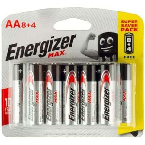 Energizer Max AA 1.5V Alkaline 12 Battery