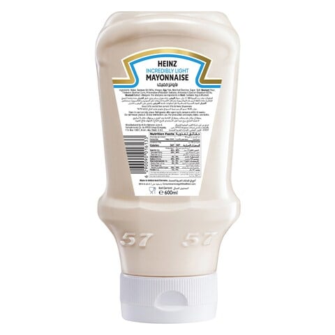 Heinz Mayonnaise Light Top Down Squeezy Bottle 600ml
