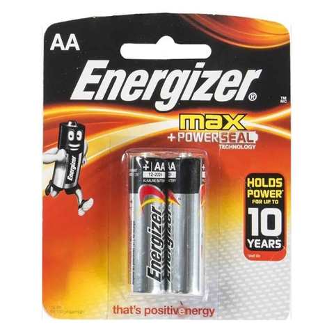 Energizer Max Powerseal Battery AA E91 Pack Of 2 Pieces