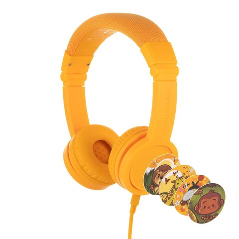 Buddyphones Explore Plus Foldable Headphones with Mic - Sun Yellow