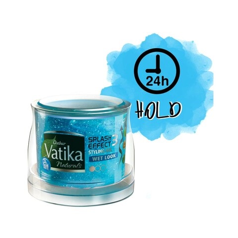 Dabur Vatika Naturals Wet Look Splash Effect Styling Hair Gel Blue 250ml