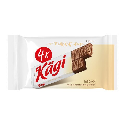 Buy Kagi Swiss Chocolate Wafer 50g Pack of 4 in Saudi Arabia
