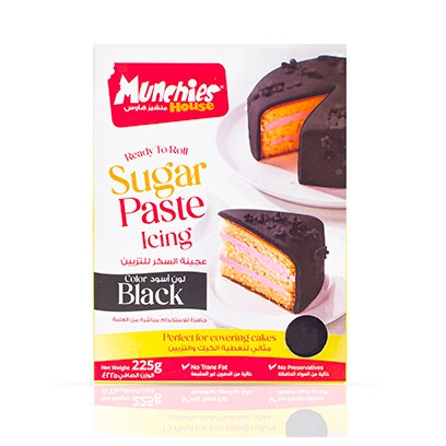 Munchies House Black Icing Sugar Paste 225g