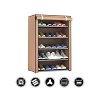 5-Layer Dustproof Large Size Non-Woven Fabric Shoes Rack Shoes Organizer Home Bedroom Dormitory Shoe Racks Shelf Cabinet - Gold
