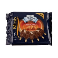 London Dairy Minis Almond Ice Cream Stick 60ml Pack of 6