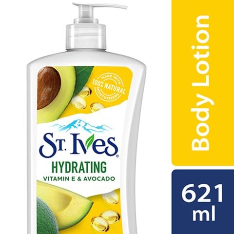 St. Ives Hydrating Vitamin E And Avocado Body Lotion White 621ml