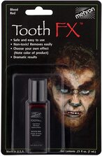 Buy Mehron Makeup Tooth Fx With Brush For Special Effects, Halloween, Movies, 1.2 Ounce Blood Red in UAE