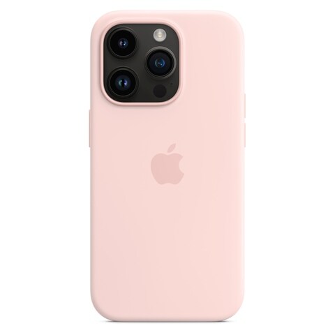 Apple Silicone Case With MagSafe For iPhone 14 Pro Chalk Pink