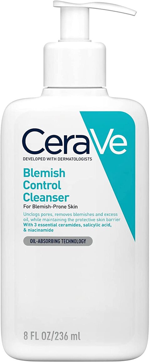 CeraVe Blemish Control Face Cleanser With 2% Salicylic Acid &amp; Niacinamide For Blemish-Prone Skin, 236ml