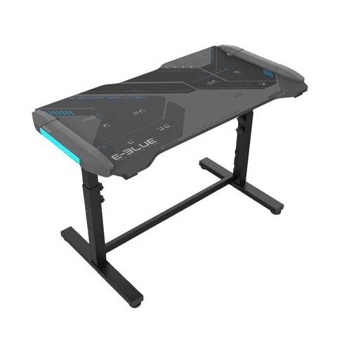 Black and blue store gaming desk