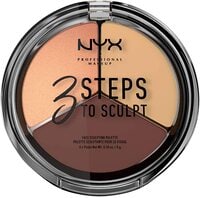 Nyx Professional Makeup 3 Steps To Sculpt Face Sculpting Palette, Medium 03