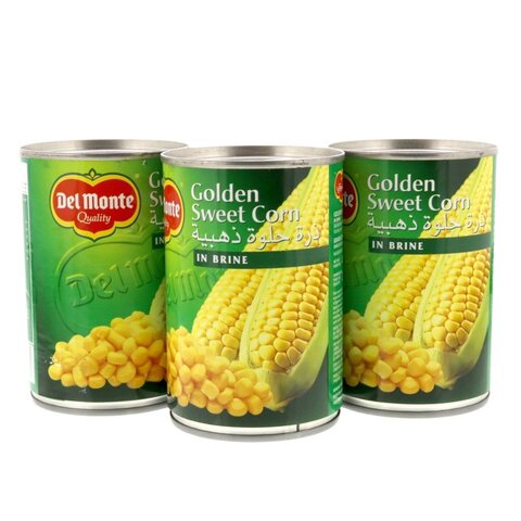 Del Monte Golden Sweet Corn in Brine 410g x Pack of 3