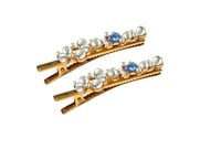 Aiwanto Hair Pin Hair Clips Beautiful With Pearls And Stones Hair Accessories For Girls Kids (2Pcs)