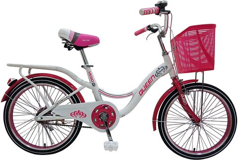 Vego Queen City Bike - White-Dark Pink, 20 Inch