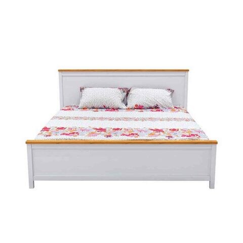 Home Style Denis King Size Bed White 91x2080x105cm