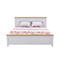 Home Style Denis King Size Bed White 91x2080x105cm