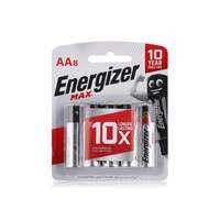 Energizer Max AA Alkaline Batteries (E91BP) - Pack of 8