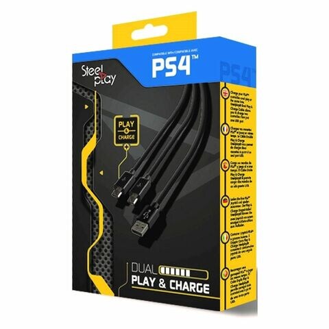 Steelplay Dual Play &amp; Charge Cable For PlayStation 4 Controller