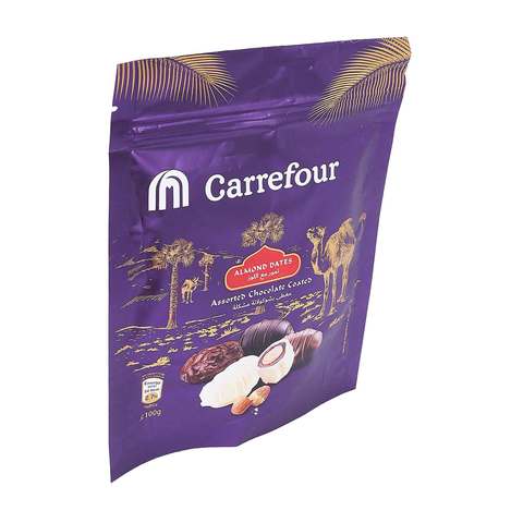 Carrefour Almond Dates Assorted Chocolate Coated 100g