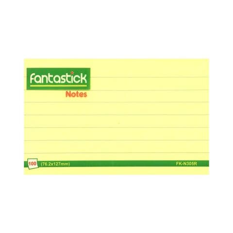 Fantastick Ruled Sticky Notes FK-N305R Yellow 76.2x127mm 100 PCS