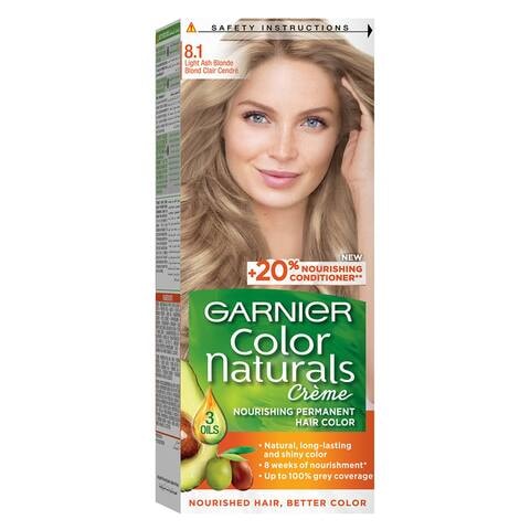 Garnier Color Naturals Creme Nourishing Permanent Hair Colour 8.1 Light Ash Blonde