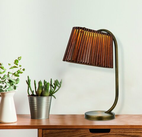 Avonni HML-9024-LED Antique Desk Lamp, Bedside Table Lamp, Living Room Lamp