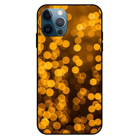 Theodor Apple iPhone 12 Pro Max 6.7 Inch Case Golden Circles Flexible Silicone Cover