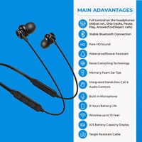 Generic Amerteer Bluetooth Earphones S12 Ipx5 Waterproof, Wireless Sport Earbuds Bluetooth 4.1, Hifi Bass Stereo Sweatproof In-Ear Headphones W/Mic, Noise Cancelling Headset For Workout, Running, Gym