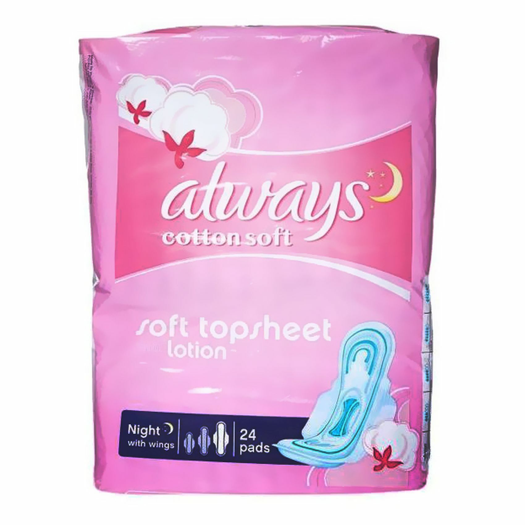 Buy Always Cottony Soft Maxi Thick Night sanitary pads with wings 24