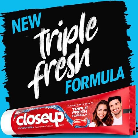 Close Up Triple Fresh Formula Gel Toothpaste  Red Hot  120ml