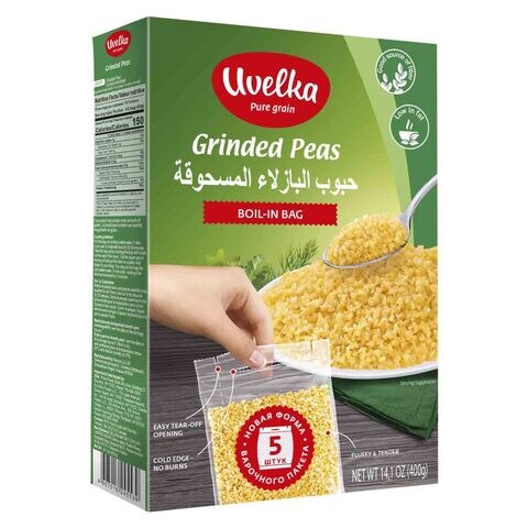 Uvelka Pure Grain Grinded Peas Boin-In Bag 400g