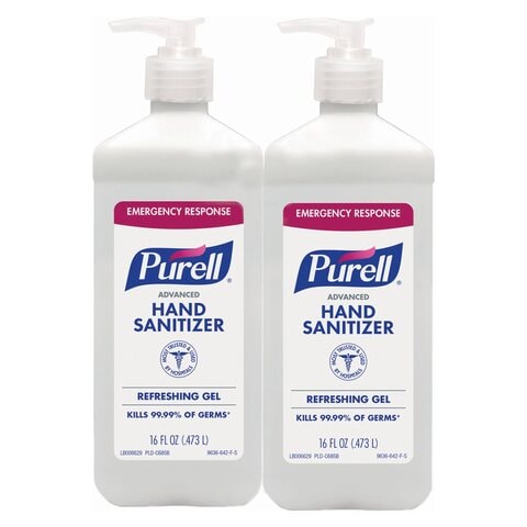 Buy Purell Advanced Hand Sanitizer Refreshing Gel Clear 473mlx2 in UAE