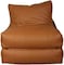 Deep Sleep Bean Bag Bed Chair Sofa Bed Leather Wallow Filp - Out Lounger Relaxing Bed Chair Relaxer Ideal For Hostels Hotel Hospitals (Orche Brown)