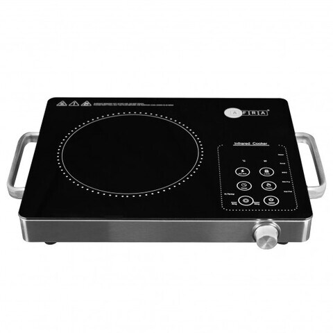 AFRA Infrared Cooktop (Single), 2000W, LED Display, Stir-Fry, Hot Pot Settings, Child Lock, Crystal Plate, Stainless Steel Body, G-Mark, ESMA, RoHS, And CB Certified, 2 Years Warranty.