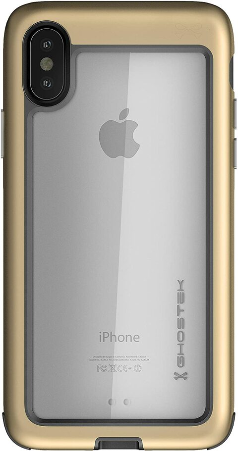 Ghostek Apple iPhone X Atomic Slim Series Rugged Heavy Duty Case Cover - Gold