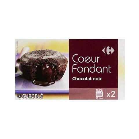Carrefour Chocolate Fondant Heart Cake 95g Pack of 2