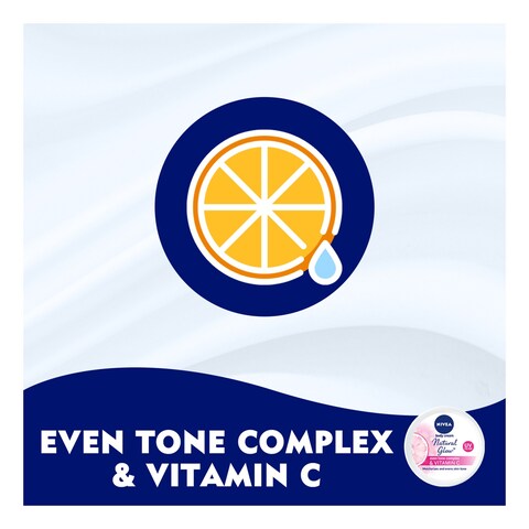 NIVEA Even Tone Body Cream Natural Glow Complex &amp; Vitamin C UV Protection All Skin Types Jar 200ml 