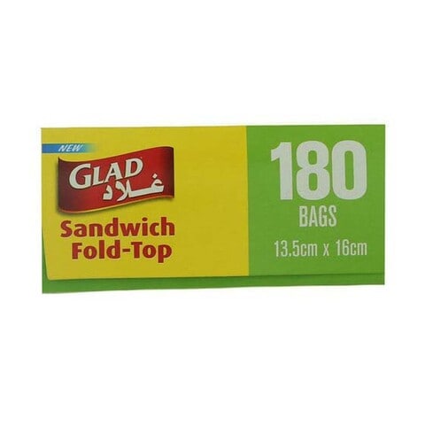 Glad Sandwich Bags, Fold-Top - 180 count