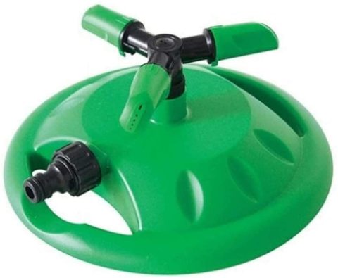 Trapp Adjustable Garden Sprinkler, Adjustable Sprinkler Head, 3-Arm Sprayer, Lawn Sprinkler, Irrigation Large Areas Sprinkler, Green, Trapp-DY 6013