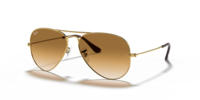 Ray-Ban Aviator Gradient Unisex Full Rim Pilot Metal Gold Sunglasses RB3025-001/51-58