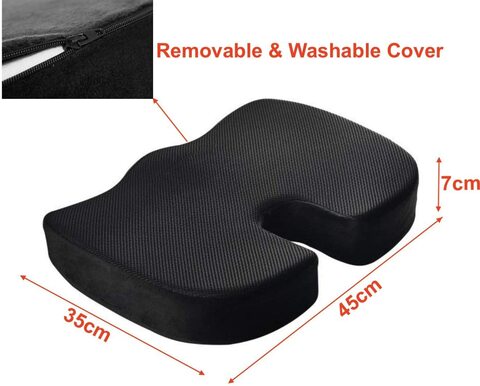 Memory foam lumbar store support back cushion