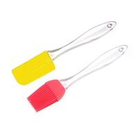 Silicone Basting Brush and Spatula Set, Pastry Brush and Spatula Non-Stick, Heat Resistant, Kitchen Utensils for Baking Pastry Bread BBQ Grill Oil Cream Sauce Butter (Random Colours)