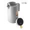 1.8L Solid Silver Color Vacuum Flask Insulated Pot For Coffee Tea Hot water With Light Screen &amp; Temperature Measurement Display And Color Box