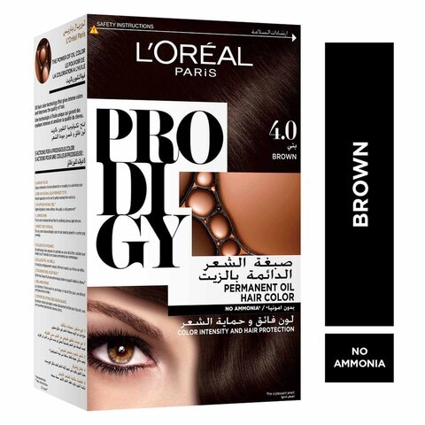 L&#39;Oreal Paris Prodigy Ammonia-Free Permanent Oil Hair Colour 4.0 Brown